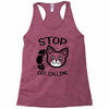 stop cat calling Racerback Tank
