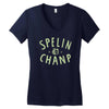 spelin chanp best trending Women's V-Neck T-Shirt