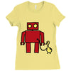 bird powered robot Ladies Fitted T-Shirt