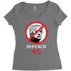 Impeach 45 Stop Trump Women's Triblend Scoop T-shirt