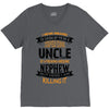 Super Cool Uncle Of A Freaking Awesome Nephew V-Neck Tee