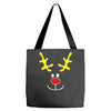 reindeer face novelty christmas Tote Bags