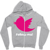 follow me Zipper Hoodie