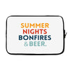 Summer Night Bonfires Beer Laptop sleeve