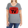 as seen in front of the the tv Ladies Curvy T-Shirt