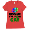 kiss me im gay Ladies Fitted T-Shirt