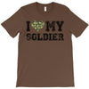i love my soldier regular camouflage T-Shirt