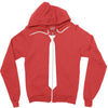 skinny white tie Zipper Hoodie