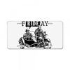 frideay white License Plate