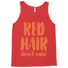 red hair dont care Tank Top