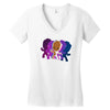 dancing groot Women's V-Neck T-Shirt