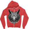 owl ornate Zipper Hoodie