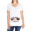 March Peeking Out Baby Boy Ladies Curvy T-Shirt