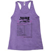 June Girl Facts Cancer Racerback Tank