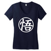 goku uniform logo  japanese anime tv show z gt Women's V-Neck T-Shirt