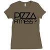 pizza fitness Ladies Fitted T-Shirt