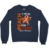 I Wear Peach For Uterine Cancer Awareness Crewneck Sweatshirt