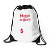 Muggle On Board Red Drawstring Bags