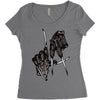 freddy krueger gloves Women's Triblend Scoop T-shirt