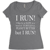 i may be slow but i run Women's Triblend Scoop T-shirt