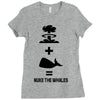 nuke the whales Ladies Fitted T-Shirt