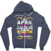 i am a april women Zipper Hoodie
