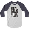 real men love cat 3/4 Sleeve Shirt