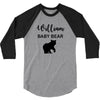 Daddy Bear - Baby Bear Custom Name 3/4 Sleeve Shirt
