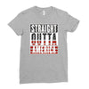straight outta america Ladies Fitted T-Shirt