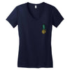 Pineapple Bomb Pocket Women's V-Neck T-Shirt