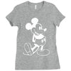 mouse screen print Ladies Fitted T-Shirt