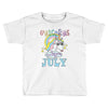 unicorns are born in july cute unicorn Toddler T-shirt