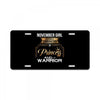 november  girl is a perfect combination of princess and warrior License Plate