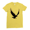 black raven with red eye Ladies Fitted T-Shirt