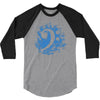 bass clef in blue 3/4 Sleeve Shirt