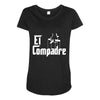 el compadre   the godfather in spanish espanol movie symbol mexcian te Maternity Scoop Neck T-shirt