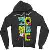 zombie font Zipper Hoodie
