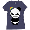 angry panda rainbow Ladies Fitted T-Shirt
