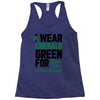 i wear emerald green for liver cancer awareness Racerback Tank