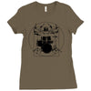 drumer vitruvian Ladies Fitted T-Shirt
