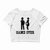 game over  funny pregnancy Crop Top