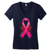 breast cancer pink ribbon Women's V-Neck T-Shirt