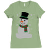 christmas snowman Ladies Fitted T-Shirt