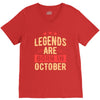 legends are born in october V-Neck Tee