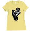 screaming hand werewolf Ladies Fitted T-Shirt