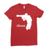 ishoot   camera photographer trained shooting funny gun photo gift tee Ladies Fitted T-Shirt