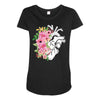 Heart And Flowers Maternity Scoop Neck T-shirt