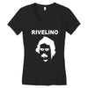 rivelino brazil 70s football world cup legend retro Women's V-Neck T-Shirt