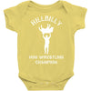 hillbilly hog wrestling champ  funny  comic wrestling redneck Baby Bodysuit