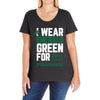 i wear emerald green for liver cancer awareness Ladies Curvy T-Shirt